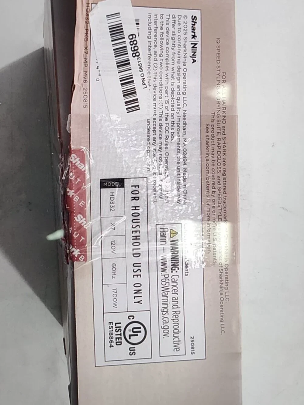Shark SpeedStyle Rapid Gloss Finisher & High-Velocity Dryer Model#HD332 PA#641